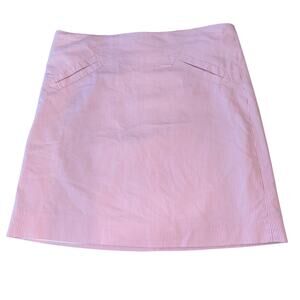 Grace Preppy Country Club Chic Pink & White Coquette Mini Skirt 10